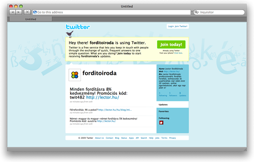 Fordítóiroda a twitteren